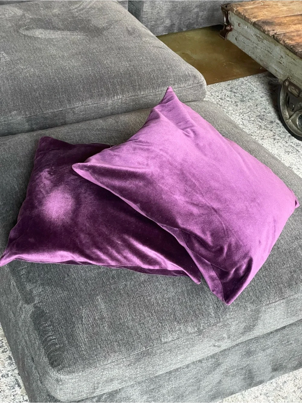 Plush Velvet Decorative Pillow - Purple